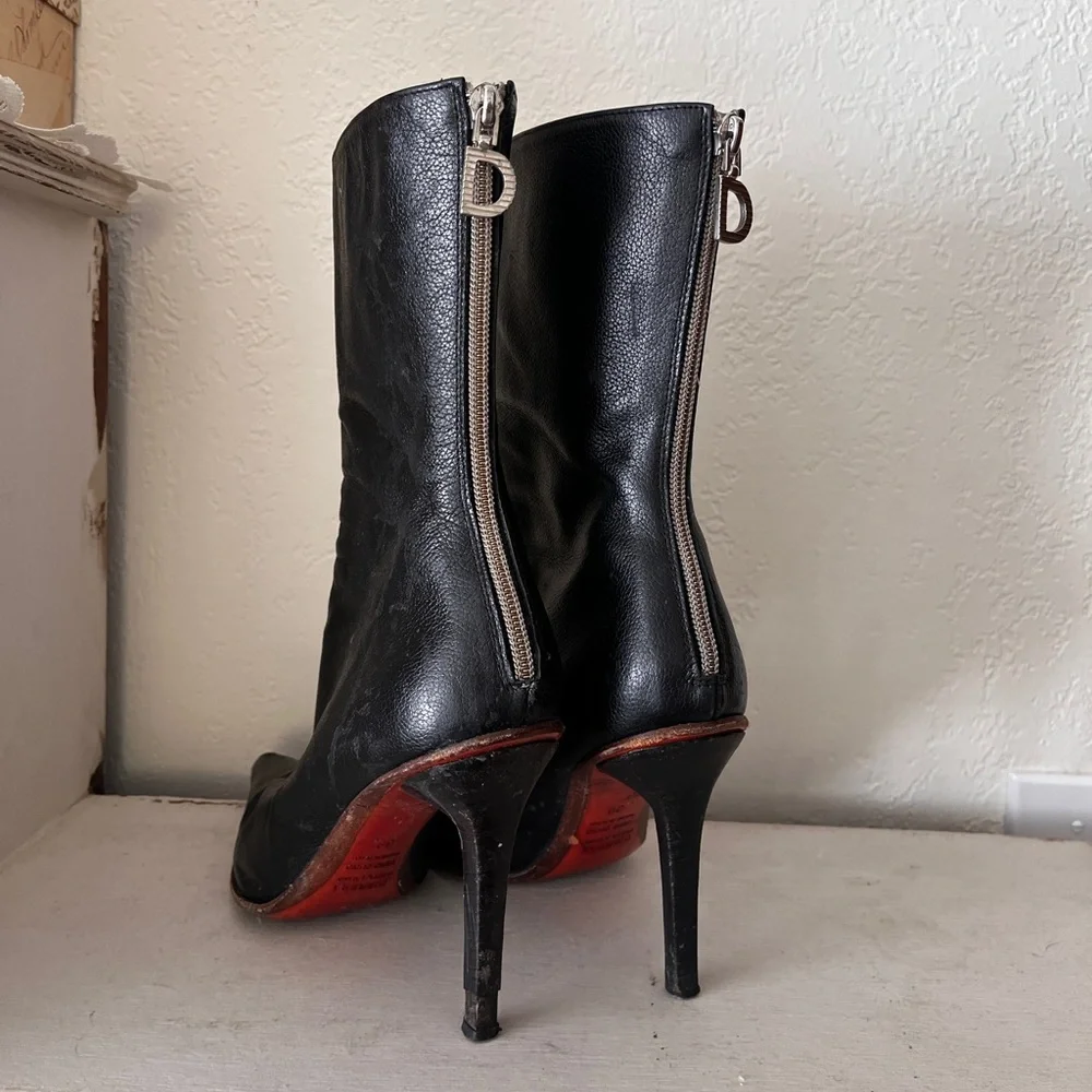 Italian Black Leather Boots - Picture 4 of 14